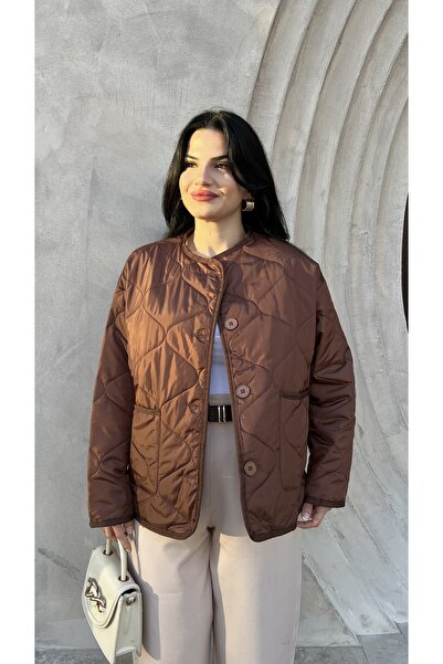 Butik سترة مبطنة بنية اللون