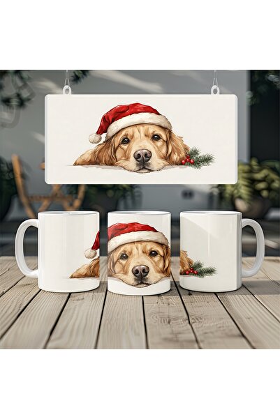 Beramussa كوب بتصميم كلب لطيف مع قبعة عيد الميلاد - هدية لطيفة بطابع السنة ال...