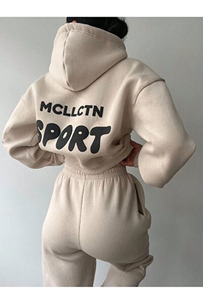 darkopia Unisex Ανδρικό Γυναικείο Αθλητικό Σετ Φούτερ με κουκούλα με στάμπα Oversize 3 νημάτων