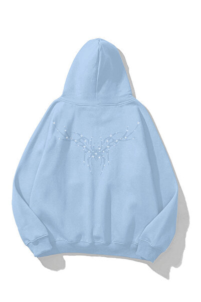 ZeroStudio Örümcek Desen Taş Baskılı Hırka