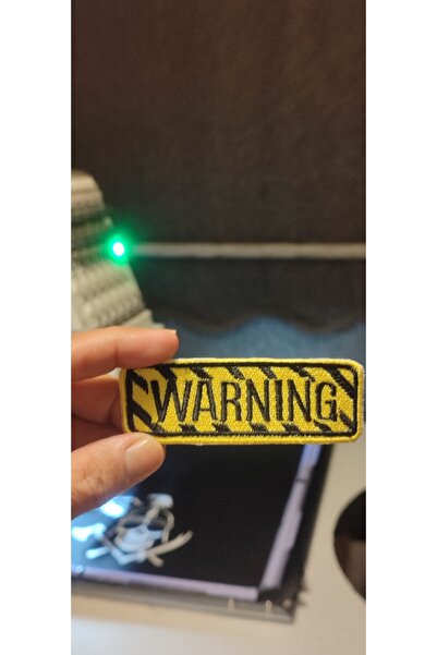 Özden Nakış Warning Uyarı yaması cırtlı