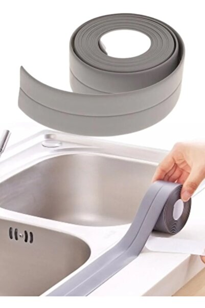 Tuncel Store Gri Su Sızdırmaz Lavabo Kenar Bandı (Kutusuz) (3.2M) (5389)