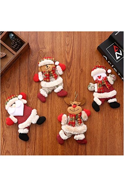 Sezy 2 Adet 18 CM Lüks Kaliteli Bez Yılbaşı Çam Ağacı Süsü Yılbaşı Dekor