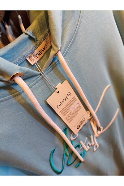 Newstil KAPÜŞONLU İKİ İPLİK DİZ ALTI TUNİK