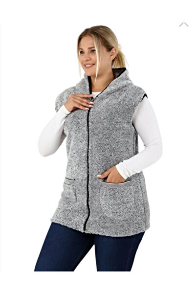 Star Fashion Women's cocolino vest, with pockets and hood