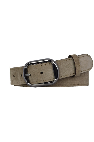 GoDeri 100% Genuine Leather, Nickel 4 cm Suede Light Milk Brown Women's Belt; Jeans, Sports Belt=Suede.23.Brown.Milk.Brown