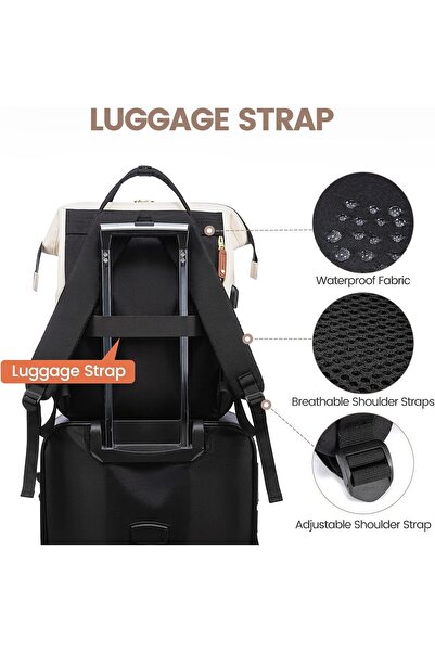 LOVEVOOK Large Waterproof Laptop Backpack with USB Port (15.6")