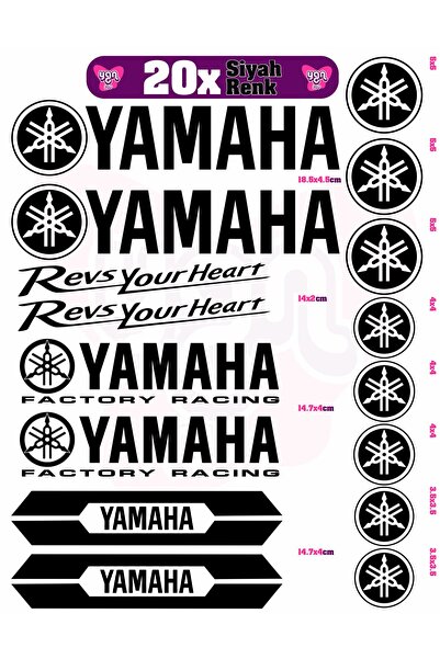 YGNPLUS YAMAHA STİCKER SET ARAÇ - OTOMOBİL - MOTORSİKLET - BİSİKLET AKSESUAR ...