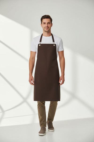 yibucraft Dark Brown Unisex Gabardine Masterchef Kitchen Apron – Chef Barista...