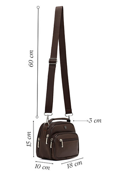 Derimod Men's Brown Long Strap Handbag 25Wbd3500Ft