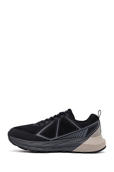 Derimod Dry Erkek Siyah Bağcıklı Kalın Tabanlı Kumaş Sneaker 25WFD690214