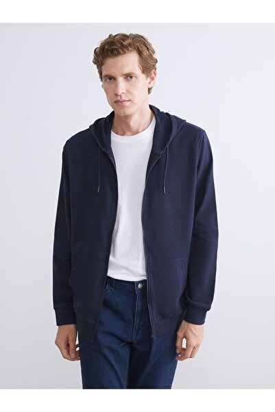 LC Waikiki LCW ECO cu glugă Hanorac cu mânecă lungă pentru bărbați cu fermoar...