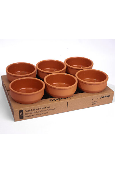 Generic Set of 6 glazed earthenware dishes, which are dishes used for baking and serving.