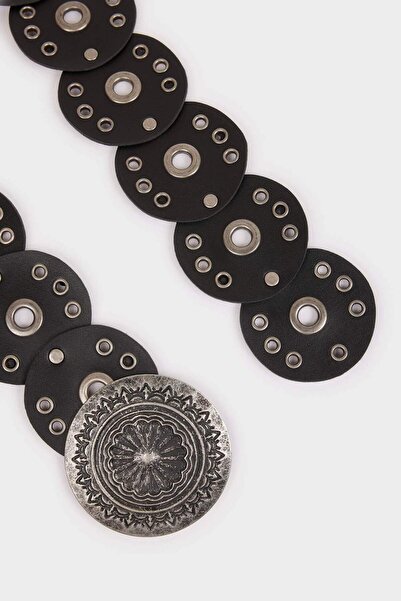 DeFacto Women's Big Buckle Faux Leather Belt G3289Axns