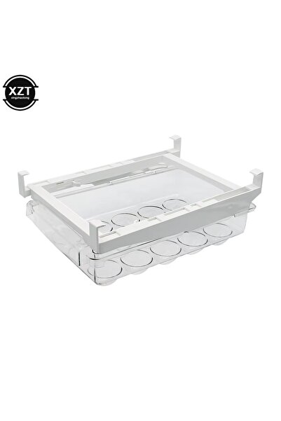 Generic Pull-out refrigerator drawer organizer for egg storage.