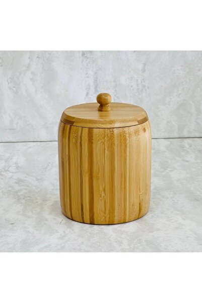 Generic Multipurpose wooden storage container made of bamboo wood for storing sugar, spices, and dry goods.