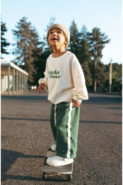 Pinkitokids Snacks for Dinner Unisex Oversize Set