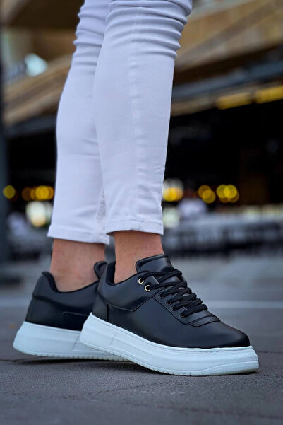 aradimtaradim Tb-x20 Terzi Bey Pantofi casual pentru bărbați din piele neagră