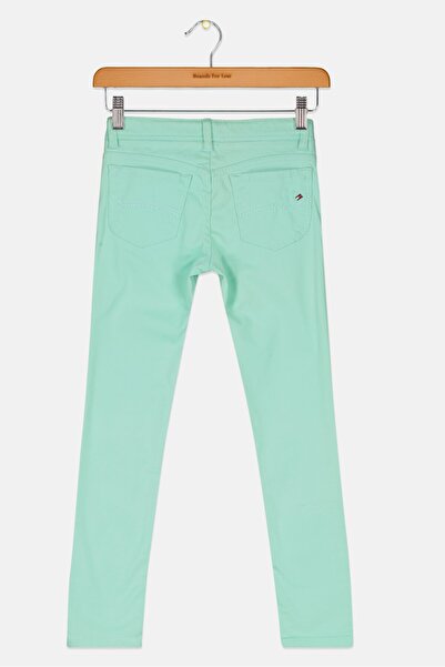 Tommy Hilfiger Kids Girl Regular Fit Plain Pants, Green