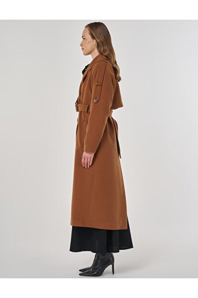 Kayra Belted Cashmere Coat Camel