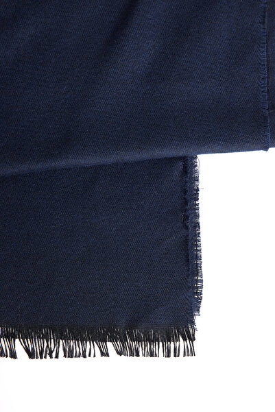ALTINYILDIZ CLASSICS Men's Navy Blue Soft Textured Warm Scarf