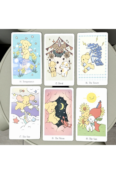 Choice 78 قطعة من بطاقات التارو كاواي مقاس 10.3*6 سم مجموعة تشوتشو تاروت