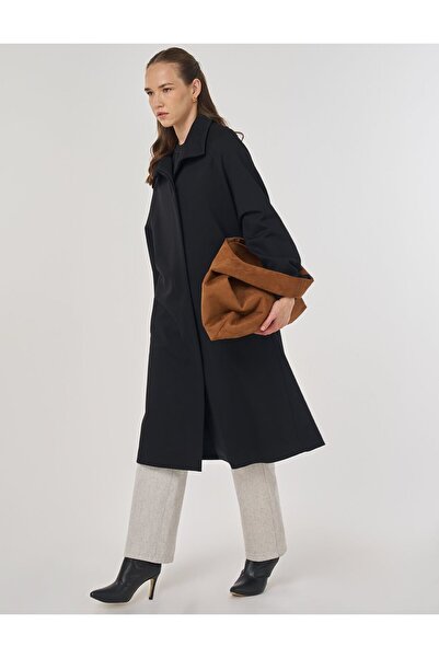 Kayra High Neck Raglan Sleeve Black Cap