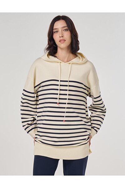 KYR Stripe Pattern Knitwear Tunic Dark Navy Blue