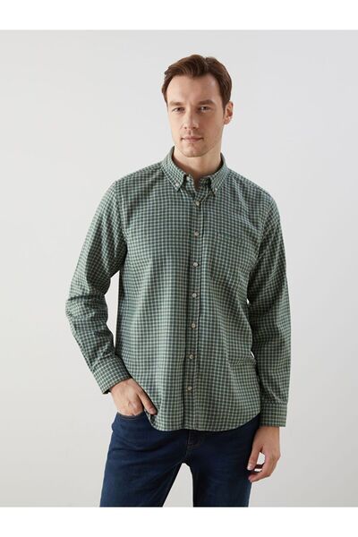 LC Waikiki Ανδρικό μακρυμάνικο καρό πουκάμισο LCWAIKIKI Classic Regular Fit