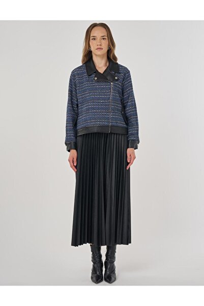 Kayra Tweed Skirt Suit Indigo