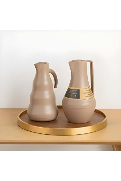 Generic From a set of stainless steel tea and coffee thermoses - sand