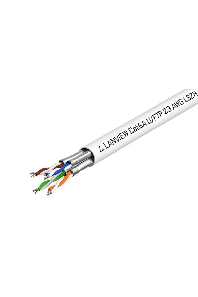 Other Cablu de rețea Lanview Cat6a U-FTP 4x2xAWG23 LSZH Alb 500m, LVN122430
