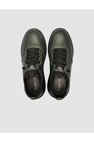 Cabani Ανδρικά αθλητικά παπούτσια χακί με λαστιχένια κορδόνια
