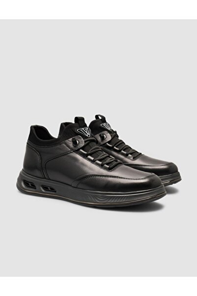 Cabani Black Men's Sneakers with Rubber Laces
