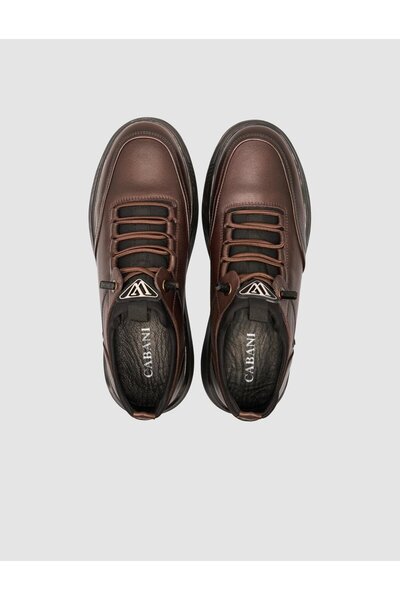 Cabani Ανδρικά αθλητικά παπούτσια καφέ με λαστιχένια κορδόνια