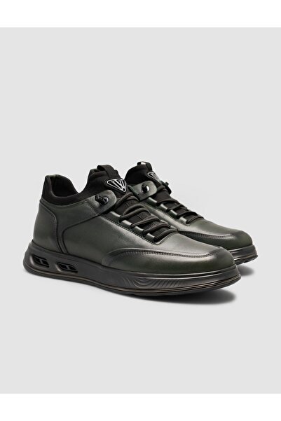 Cabani Ανδρικά αθλητικά παπούτσια χακί με λαστιχένια κορδόνια