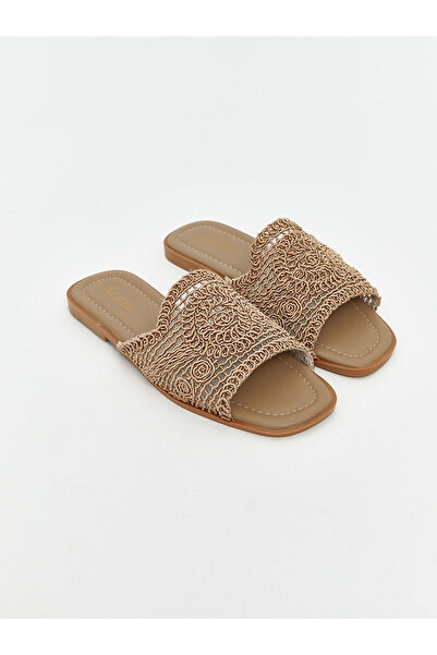 LC Waikiki Özmarka New Season Braided Single Strap Women's Slippers