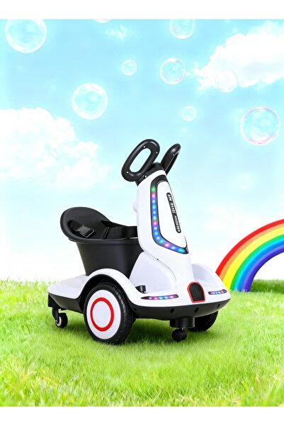 HooToo 5-Wheel Electric Scooter for Kids (1-7 Years) - Dual Drive, LED Light and Music, 360° Rotation