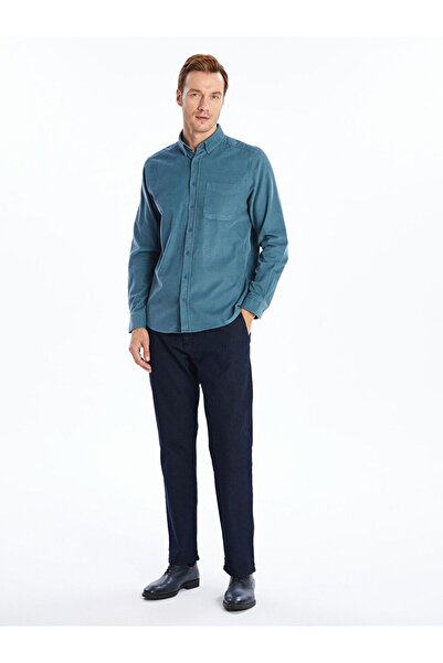 LC Waikiki LCWAIKIKI Classic Regular Fit Uzun Kollu Kadife Erkek Gömlek