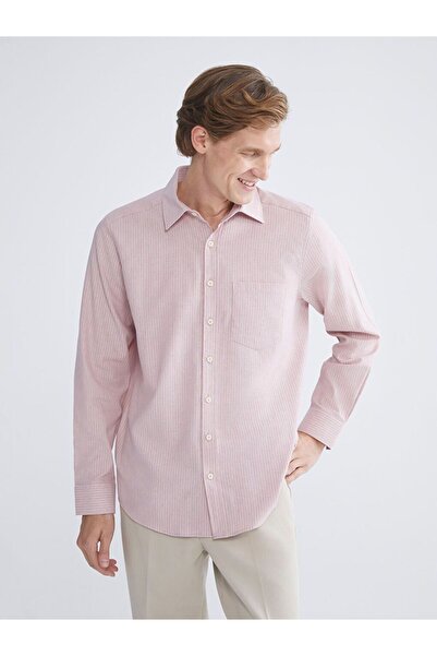 LC Waikiki LCWAIKIKI Classic Regular Fit Long Sleeve Striped Poplin Men's Shirt