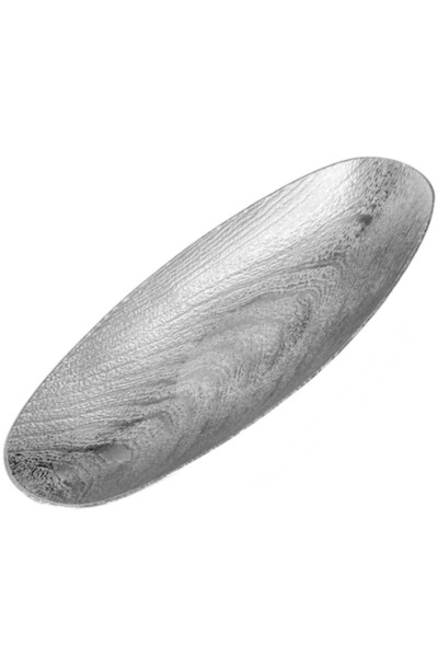 SHOPIENS Decorative Gondola Plastic Tray, Silver, 40.5x15.7x5 cm