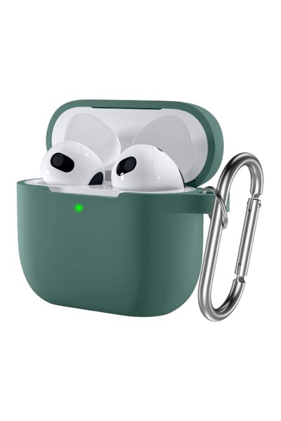 Yazmak Flexible Silicone Case Cover Compatible with AirPods 4th Generation - Green