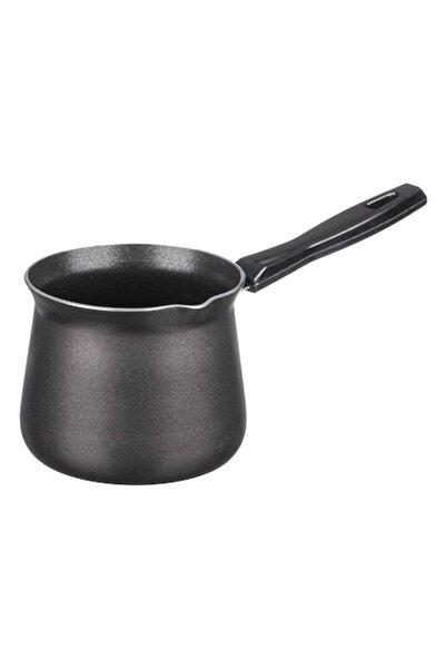 SHOPIENS Cafetieră metalică Ibrik, 0,6 l, neagră