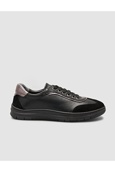 Cabani 100% Genuine Leather Suede Mixed Black Women's Shoes