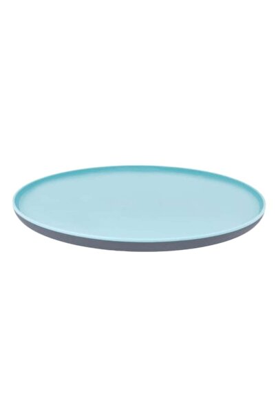 SHOPIENS Plastic Plate 25 cm, Turquoise Gray - MYONNA