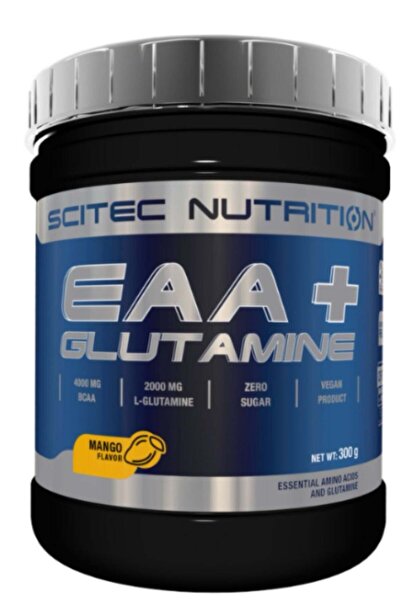 Scitec Nutrition مسحوق EAA + الجلوتامين، بنكهة المانجو - 300 غرام