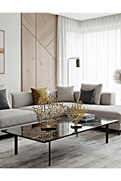 DECOSTYLE Mercan Döküm 2’li Dekor Set – Altın / Gümüş / Bakır / Antik Renk Seçenekli | Dekoratif Figür