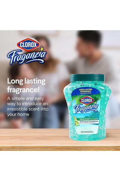 Clorox Fraganzia Crystal Beads Air Freshener, Island Orchid, 12 oz (BB0151)