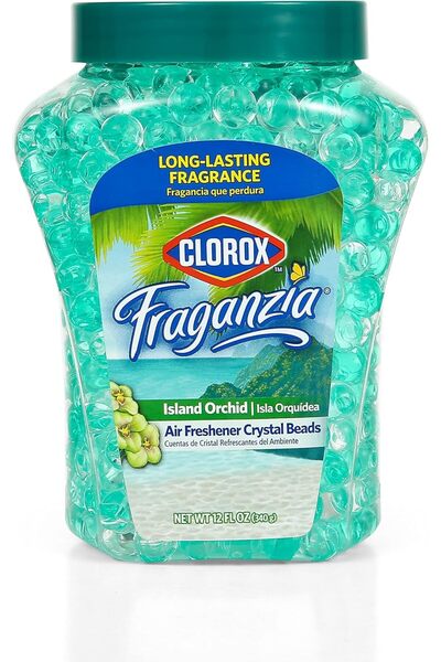 Clorox Fraganzia Crystal Beads Air Freshener, Island Orchid, 12 oz (BB0151)