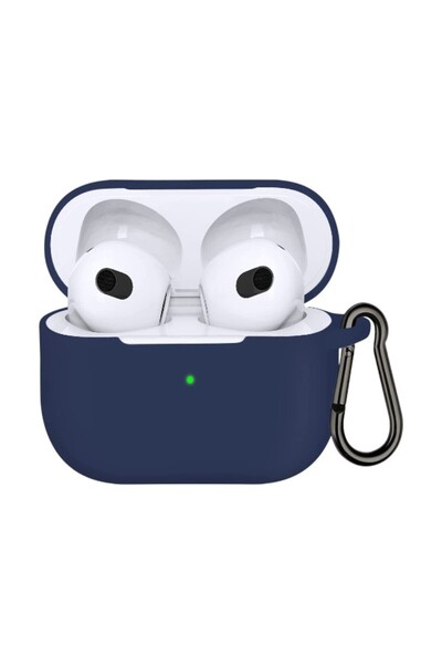 Yazmak غطاء سيليكون مرن متوافق مع سماعات AirPods الجيل الثالث - أزرق